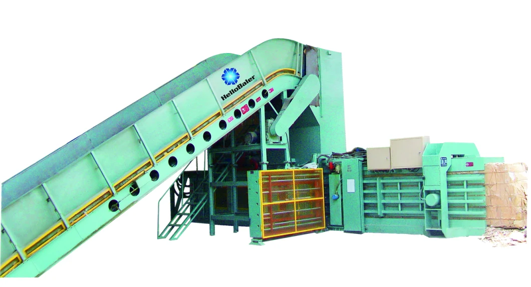 Automatic Baling Machine/Hydraulic Baler/Horizontal Baler Machine/Recycling Baler for Occ, waste Cardboard, Paper, Plastic, PET bottles, Cans, Metal, Straw, Hay