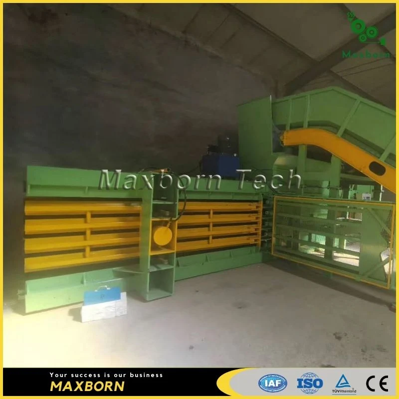 Maxborn Automatic Dual RAM Horizontal Hydraulic Baling Machine/Plastic Bottle Baler for Cardboard Carton Plastic and Straw