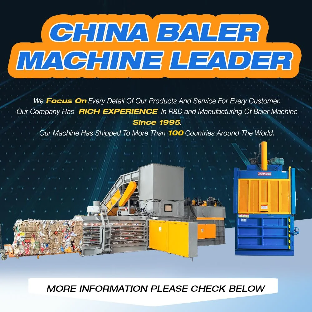 Use Tyre Hydraulic Vertical Baler Plastic Bottle Baling Machine/Waste Tire Press Baling Machine