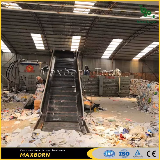 Pressa per balle/pressa idraulica/avvolgitrice automatica a doppia RAM per carta straccia/cartone/cartone/plastica