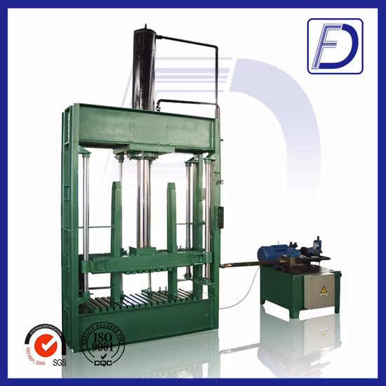 Pressa per balle di cartone per bottiglie in PET verticale idraulica automatica